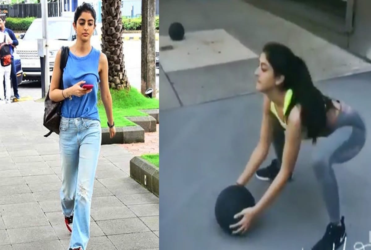 amitabh bachchan grand daughter navya naveli exercise in newyork road