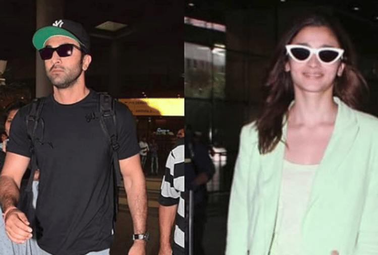 alia bhatt and ranbir kapoor spot in mumbai airport