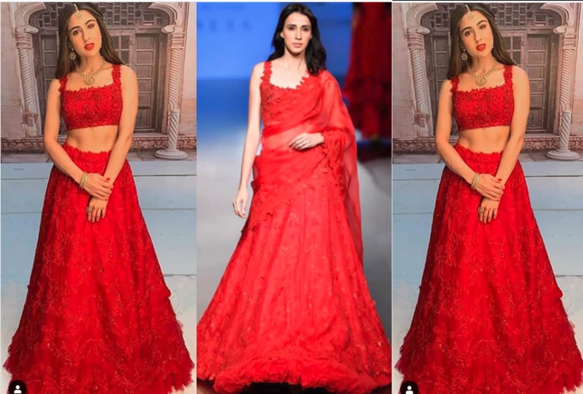 Sara Ali Khan gorgeous red Anushree lehenga cost will shock you