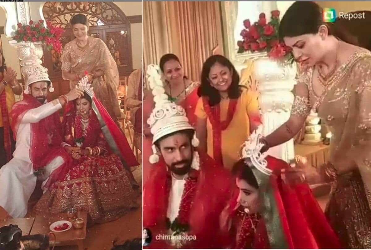 Sushmita Sen family welcomes Charu Asopa at home with Bengali rituals griha pravesh video viral