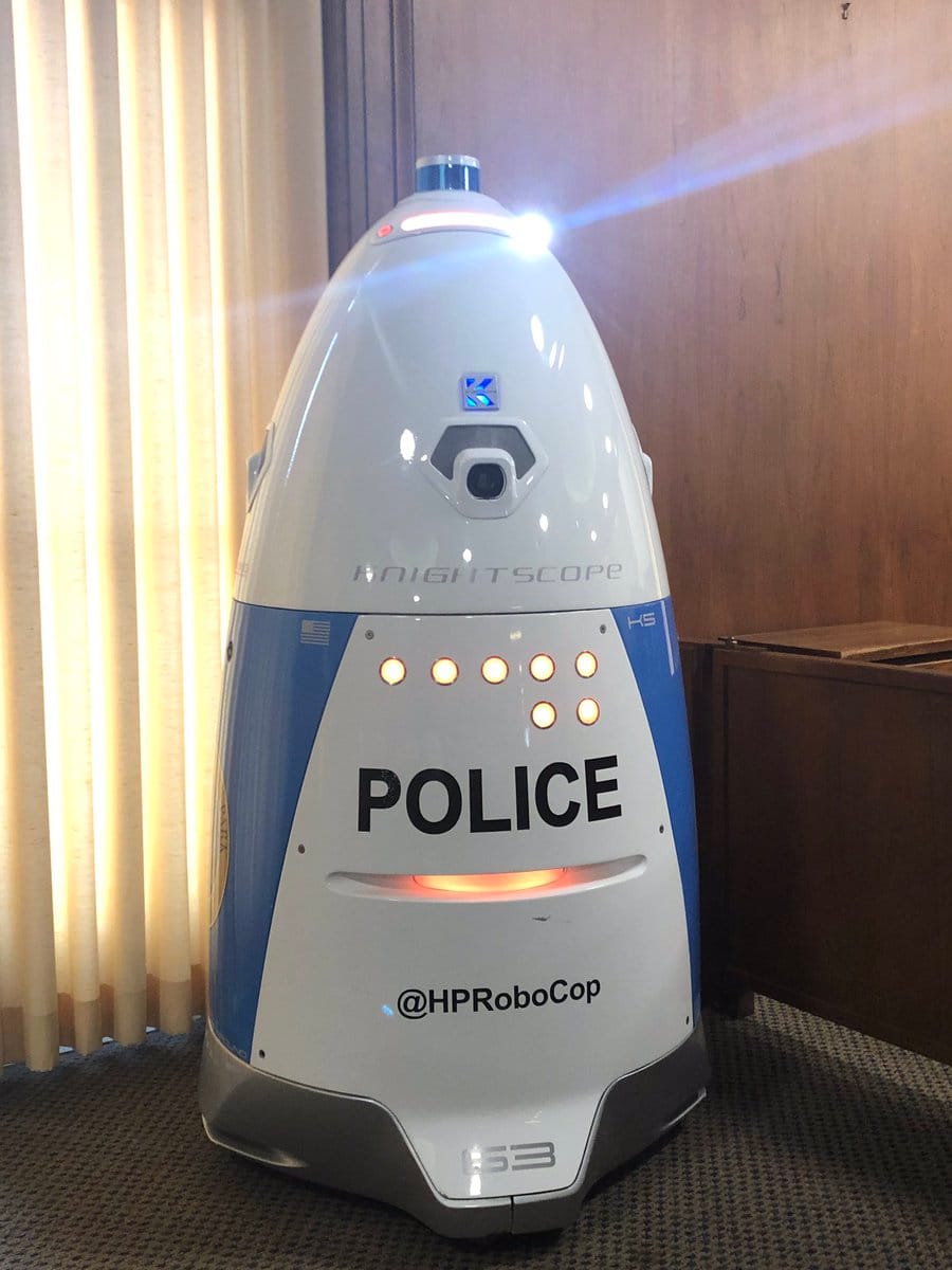 Hprobocop petroling at huntington park provide additional surveillance