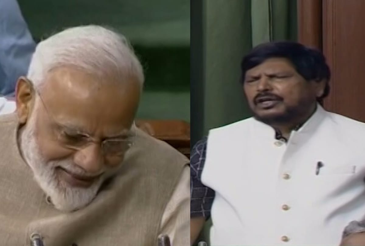 Ramdas Athawale Speech in Lok Sabha on Om Birla PM Modi laughed