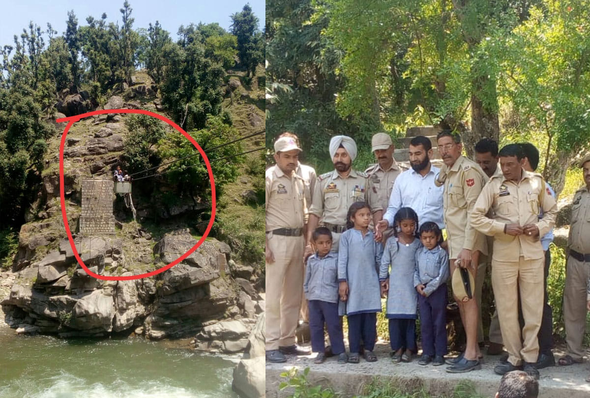 four children and one man hanged on ropeway for more than three hours in chinani jammu kashmir