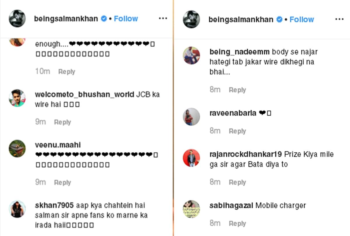 Salman khan posted shirtless photo on instagram, users reactions are amazing