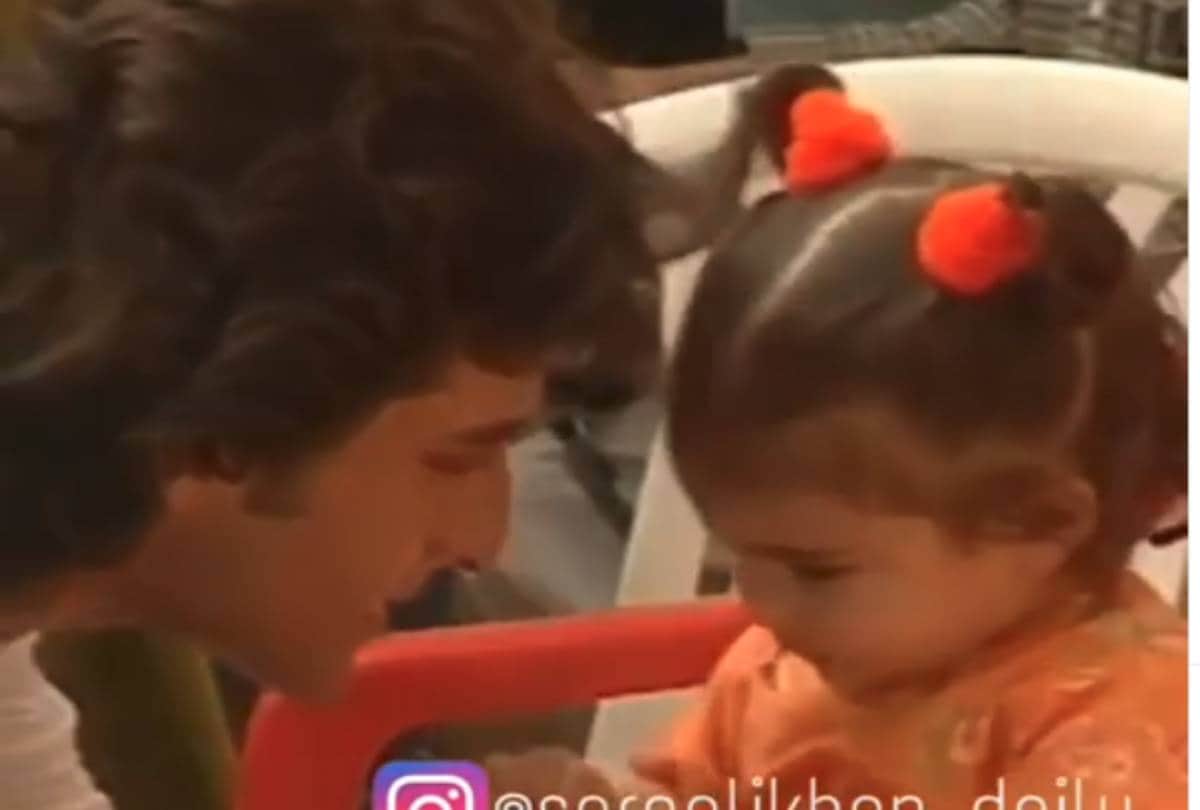 sara ali khan cute video viral from the set of saif ali khan film