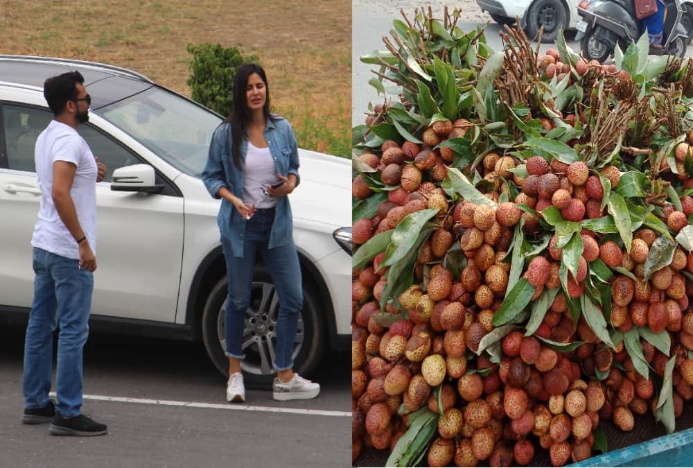 Actress katrina kaif Ate Lychees and mango in dehradun