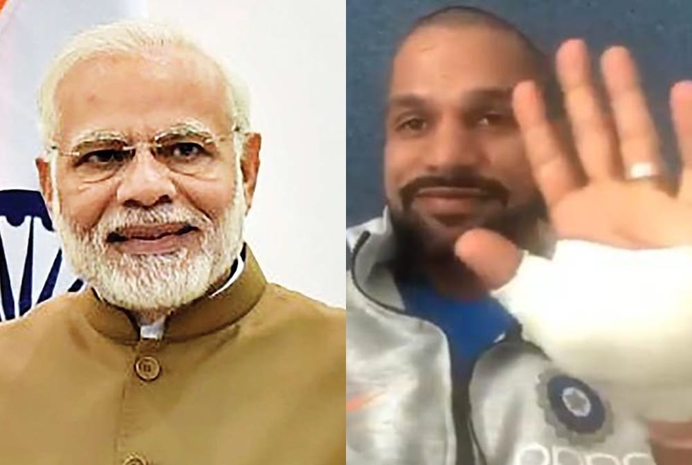 PM Modi to Shikhar Dhawan: I hope you recover at the earliest, no doubt the pitch will miss you