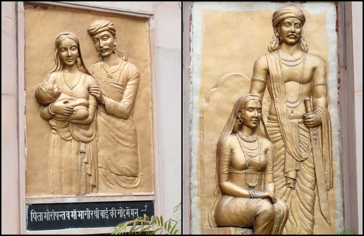 Rani laxmi bai life history statue situated in varanasi