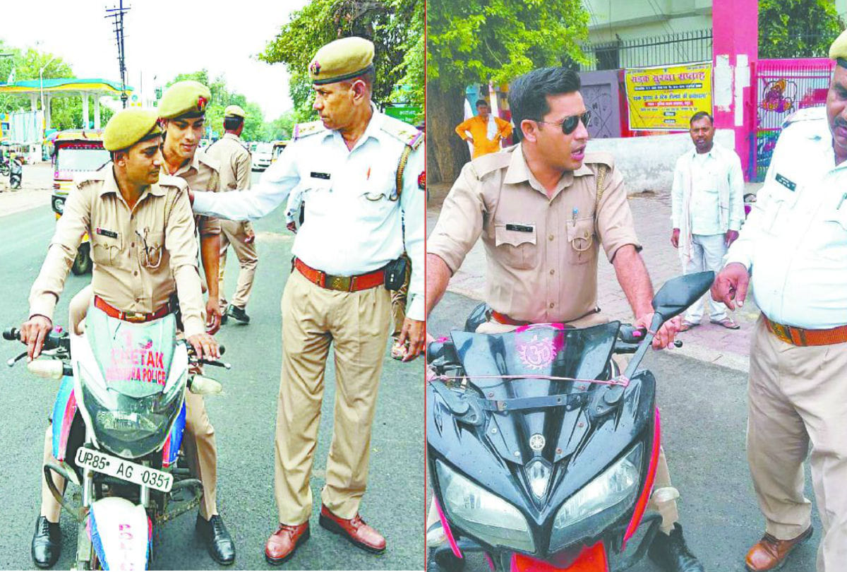 amar ujala helmet campaign in mathura