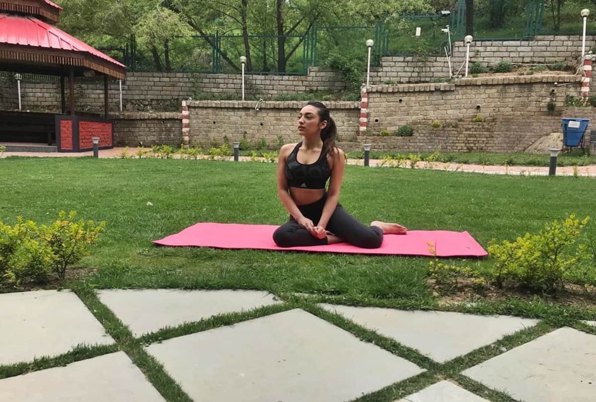 Sunny Deol’s son Karan Deol Pal Pal Dil Ke Paas Actress Sahher Bambba Yoga Photos