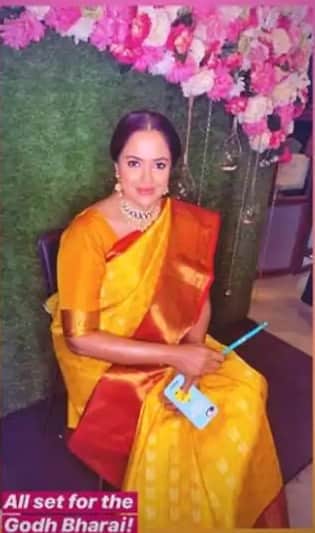 sameera reddy baby shower ceremony photos viral