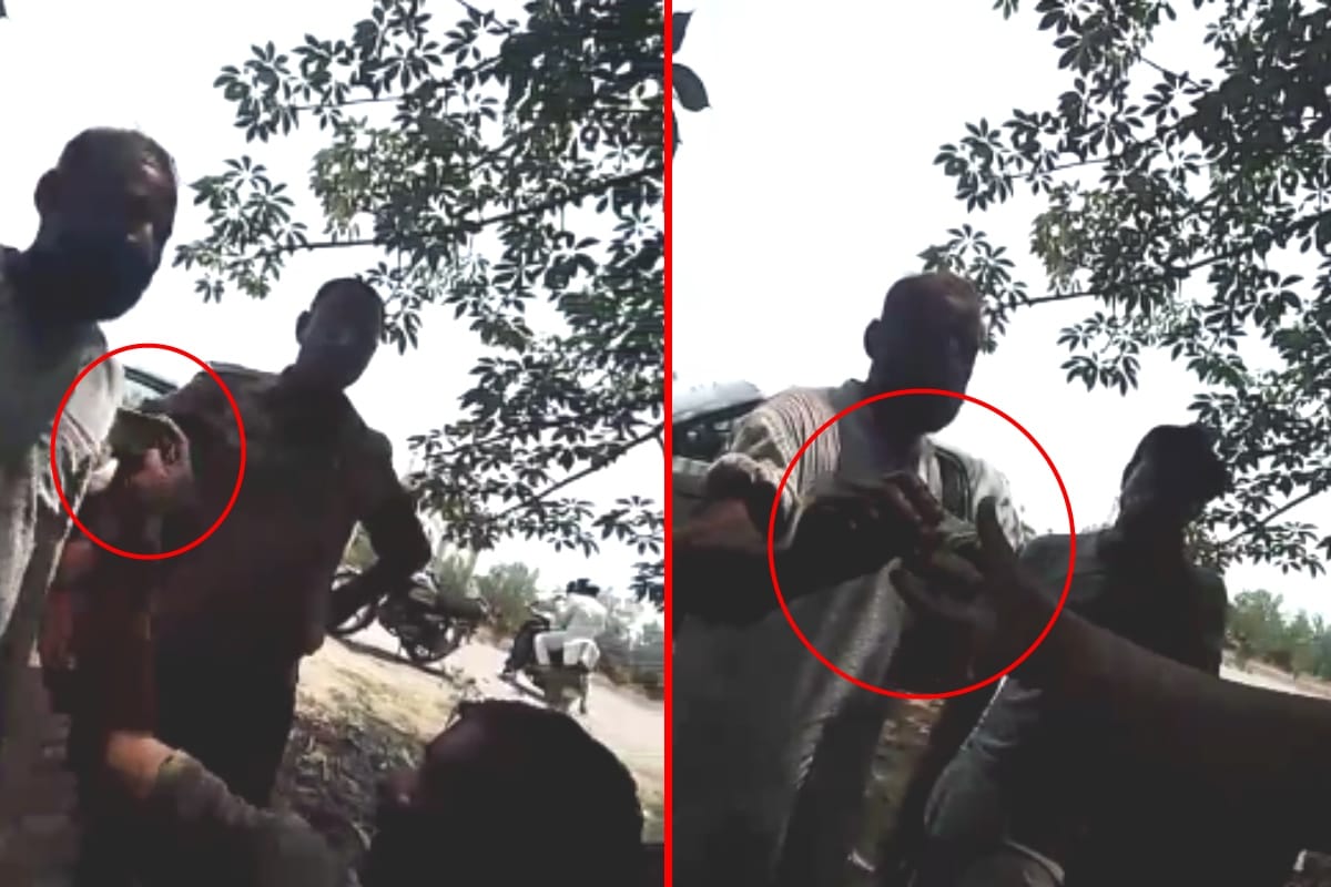 up 100 dial police video viral while taking bribe in the name of agreement in shamli