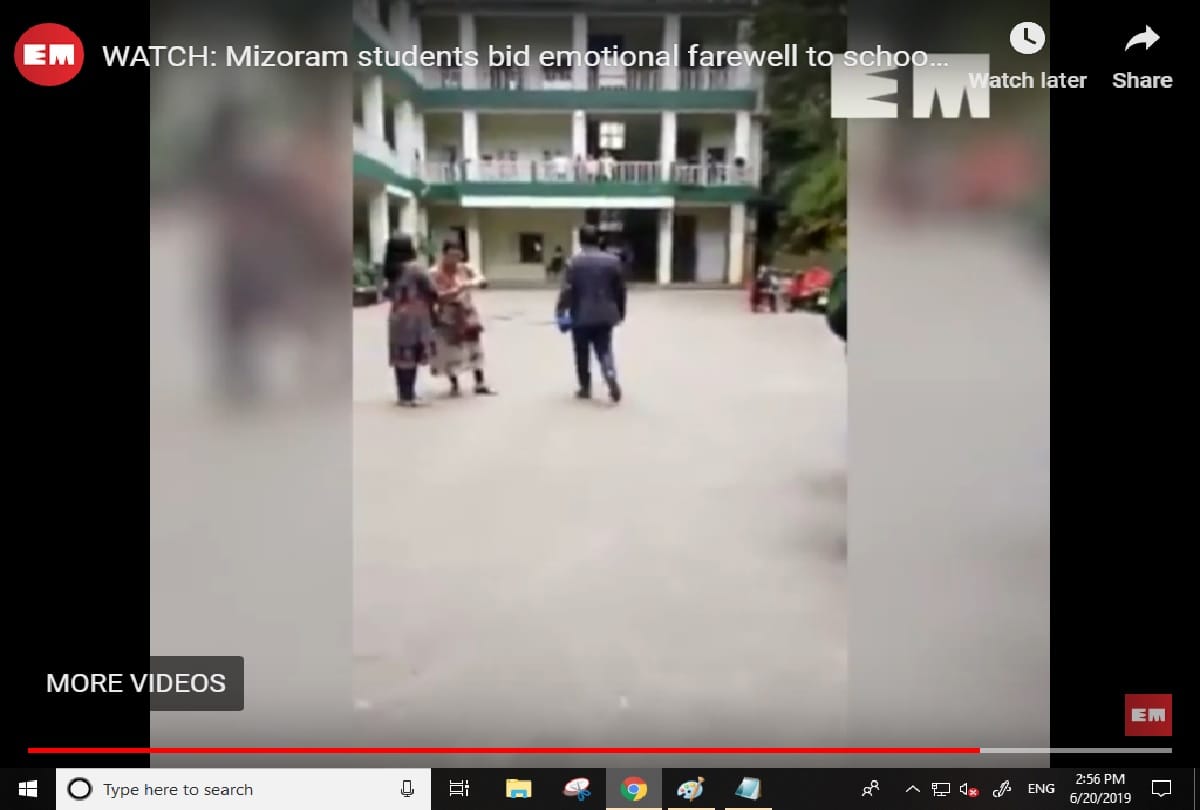 video of students crying in farewell of principal in mizoram