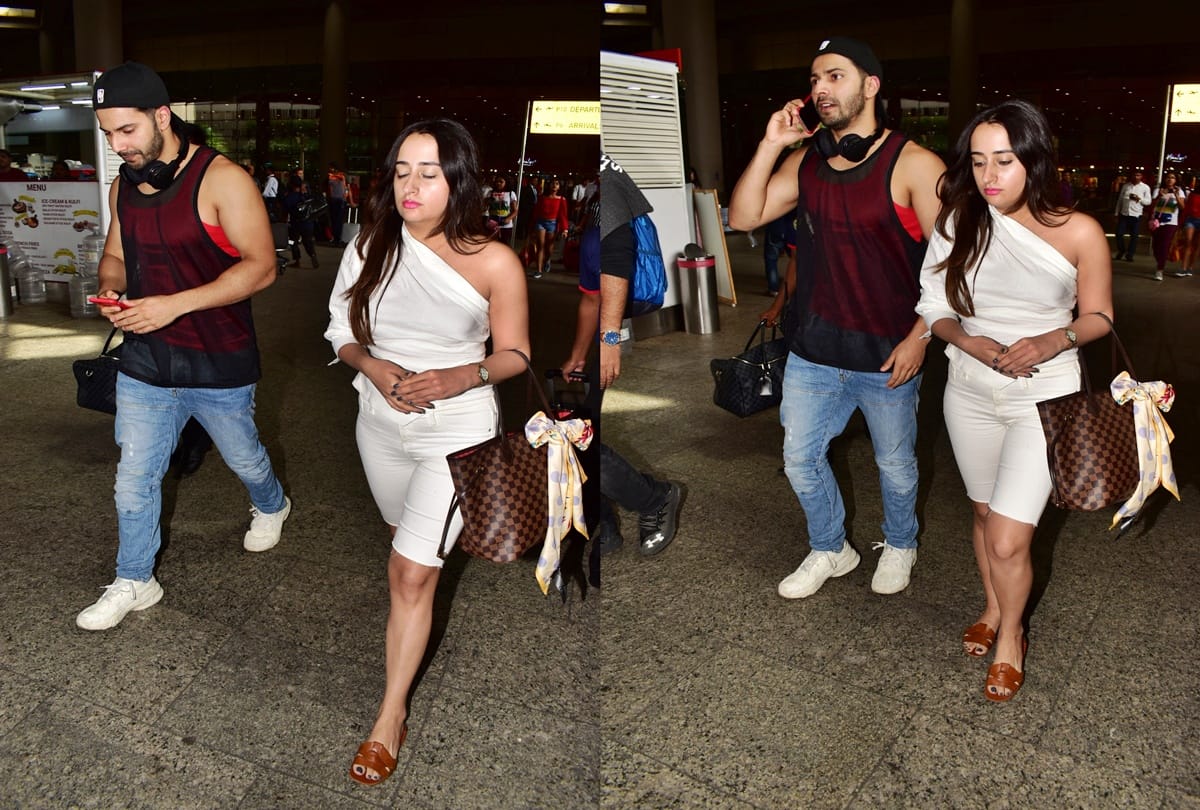 Varun Dhawan Spotted with GF Natasha Dalal at airport