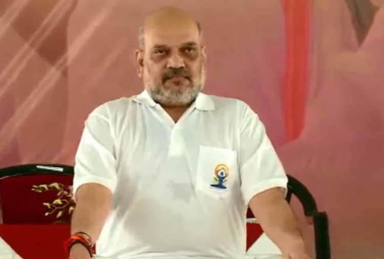 International yoga day 2019, Home Minister Amit shah at yoga camp