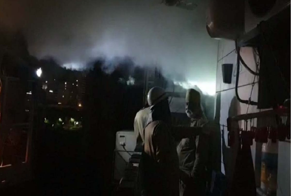 delhi dwarka height apartment catches fire in fifth floor after 3 hours doused