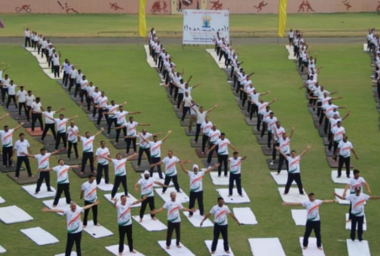 International Yoga Day 2019, BSF personnel celebrate yoga day along with their families in Jalandhar