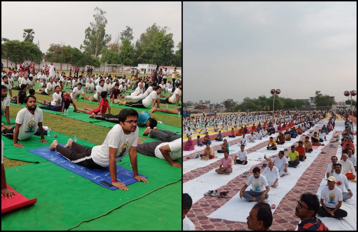 international yoga day in purvanchal mau ghazipur jaunpur ballia