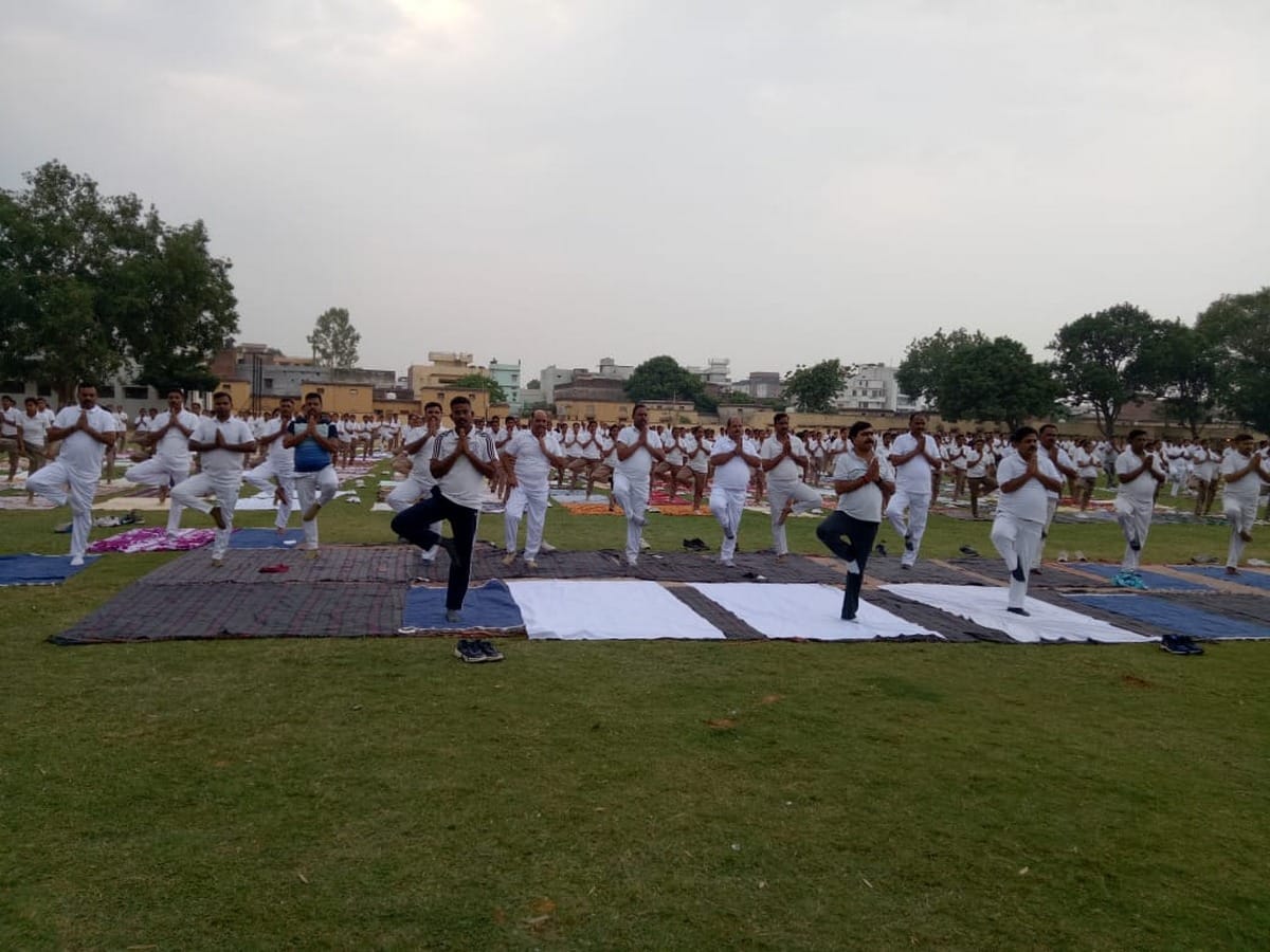 international yoga day in purvanchal mau ghazipur jaunpur ballia