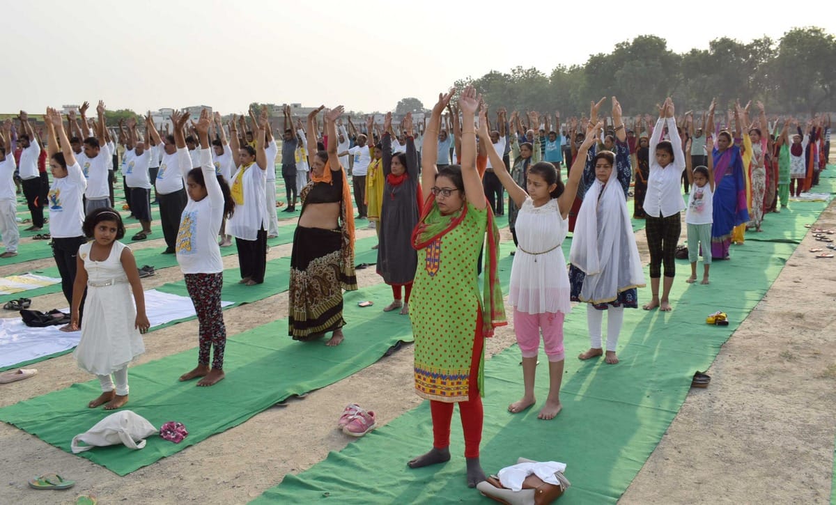 international yoga day in purvanchal mau ghazipur jaunpur ballia