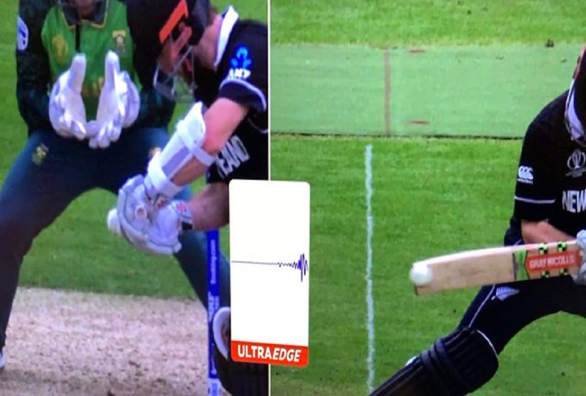 Kiwi captain Kane Williamson edges ball to keeper during south africa match