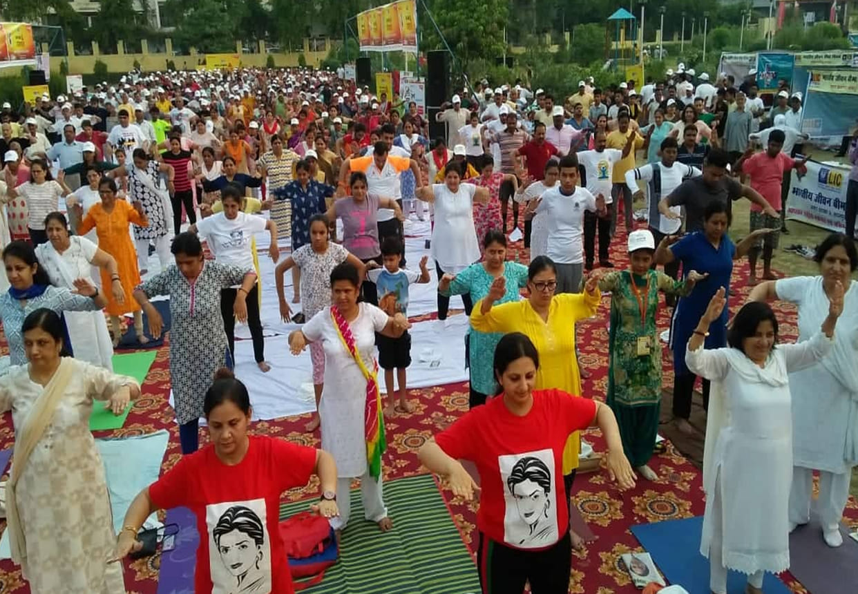 international yoga day celebration by amar ujala in kanpur