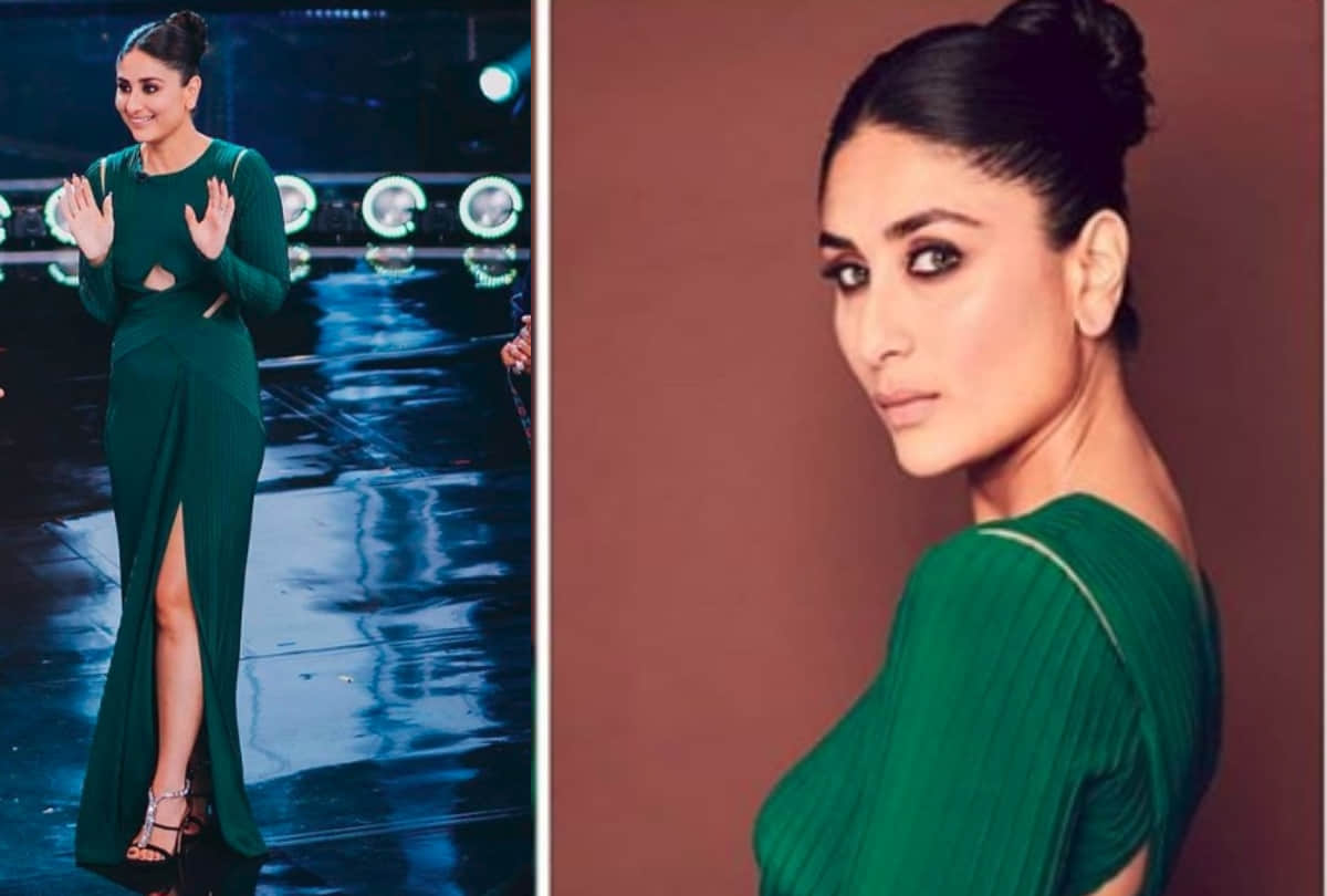 kareena kapoor khan looks elegant in emerald green gown on dance show