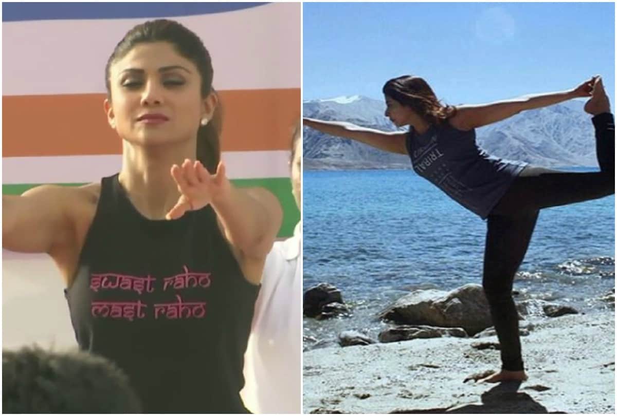 International Yoga Day Shilpa Shetty done Yoga at Mumbai Gateway of India