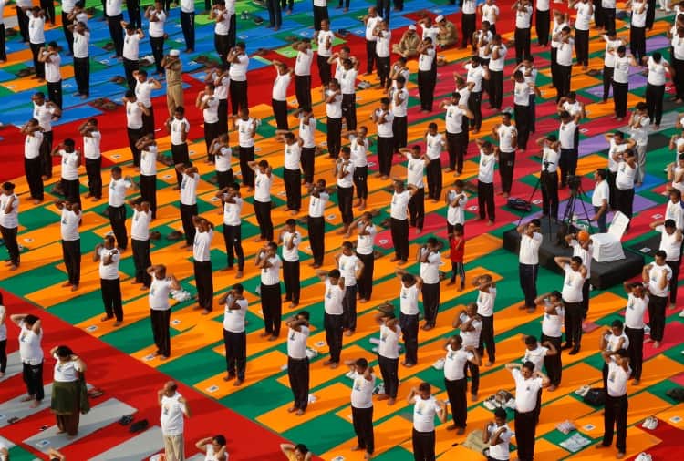 International yoga day 2019 Celebration at Sector 17 Plaza Chandigarh