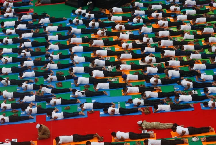 International yoga day 2019 Celebration at Sector 17 Plaza Chandigarh
