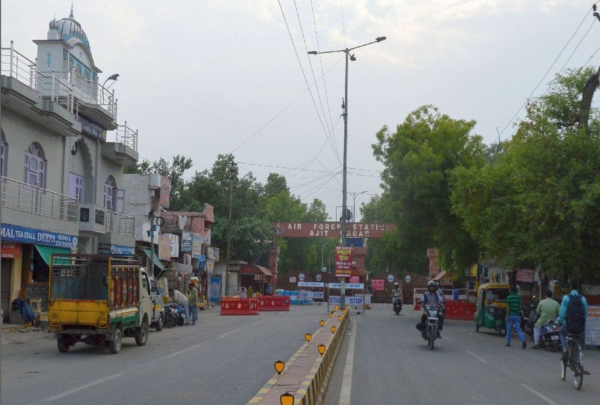action against illegal constructions around hundred meters of Air Force base agra
