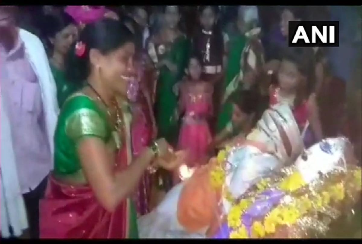 Wedding of two dolls for rainfall in Wardha of Vidarbha, Maharashtra