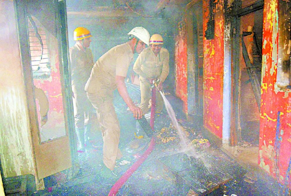 Fire in the house, blast in cylinder