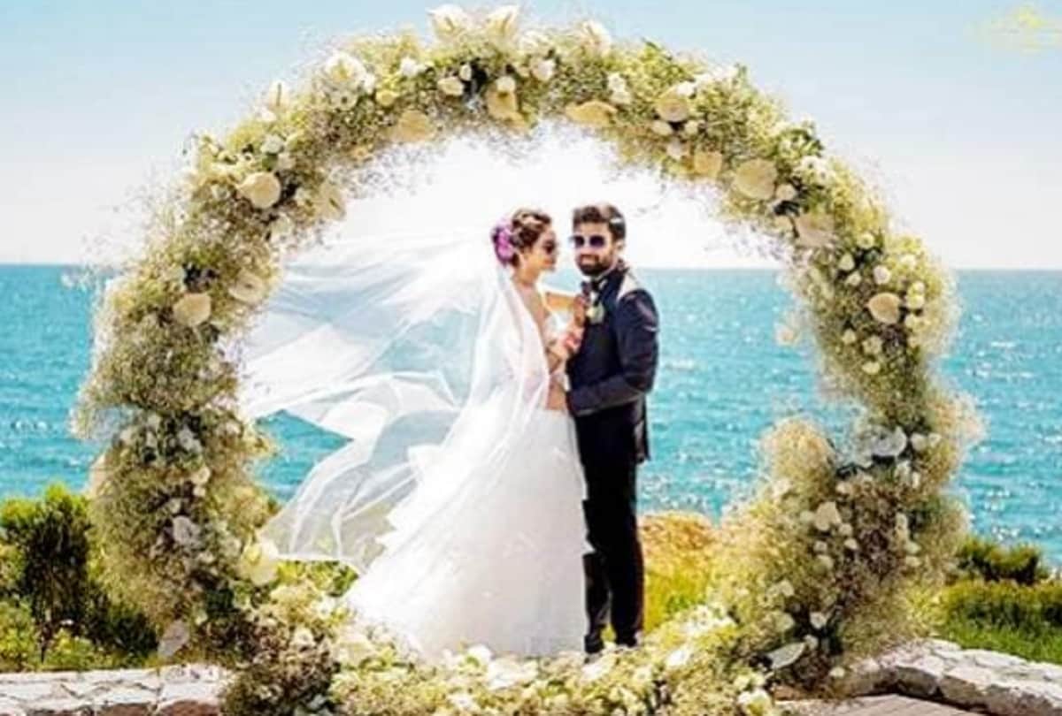 Actress and TMC MP Nusrat Jahan Christian wedding picture viral