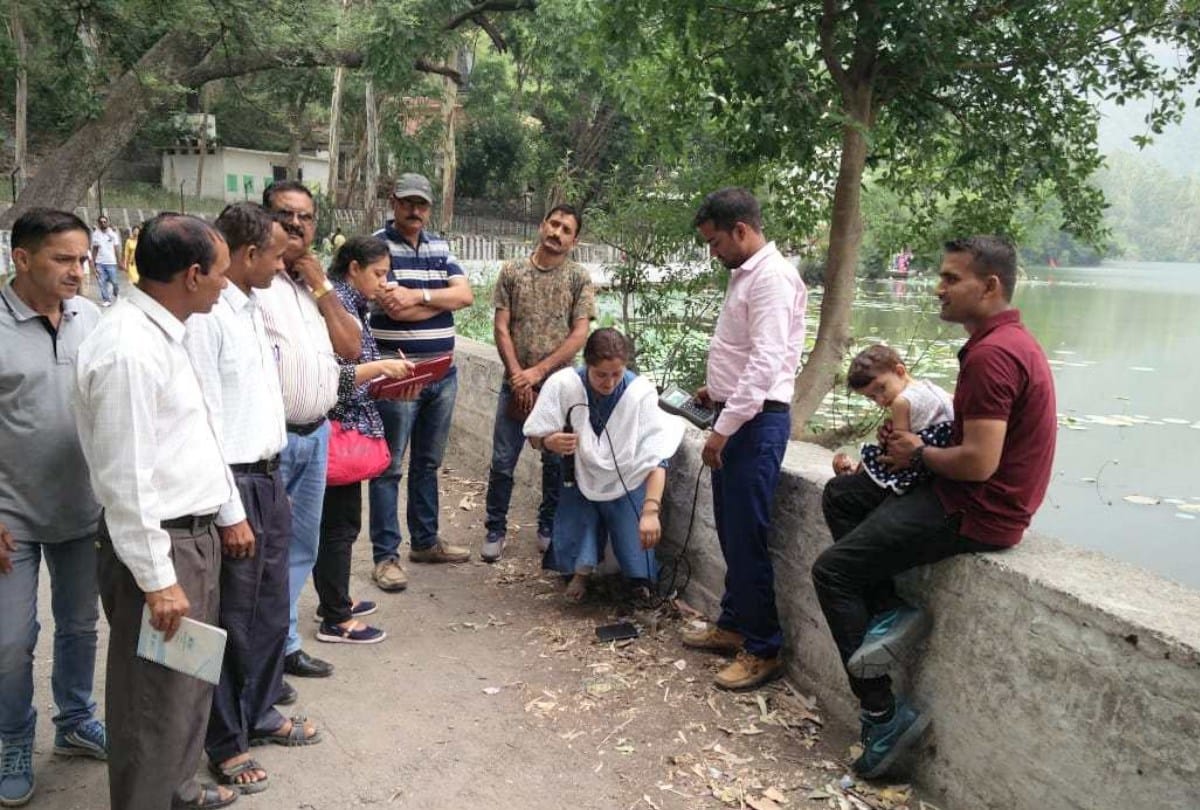 Water quality testing multi parameter equipment for Renuka Lake Sirmour Himachal Pradesh
