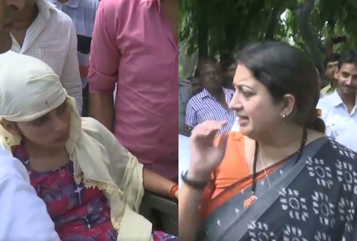 smriti irani win hearts again : this time sends ill women hospital by ambulance
