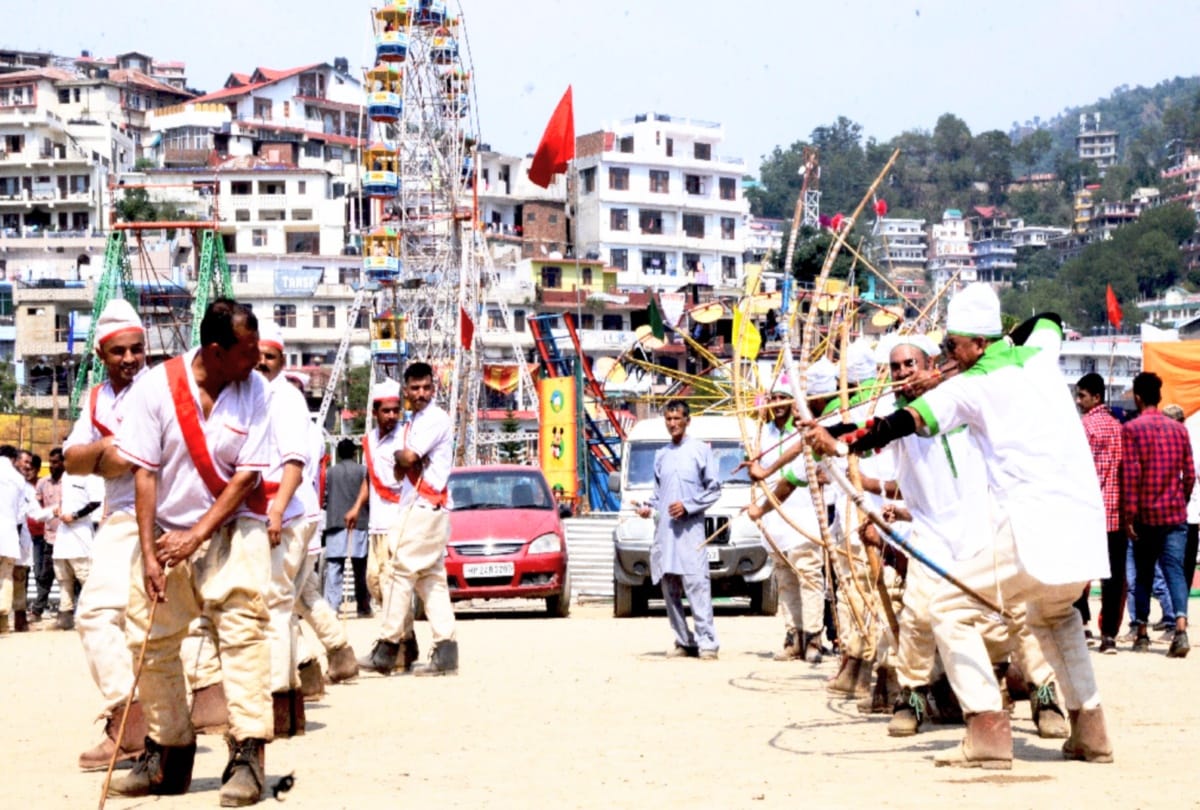 bow and arrow game in Kamacsha mata Rihali Fair in theog shimla