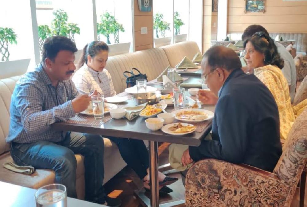 National security advisor ajit doval visit Mussoorie and ate pahadi food 