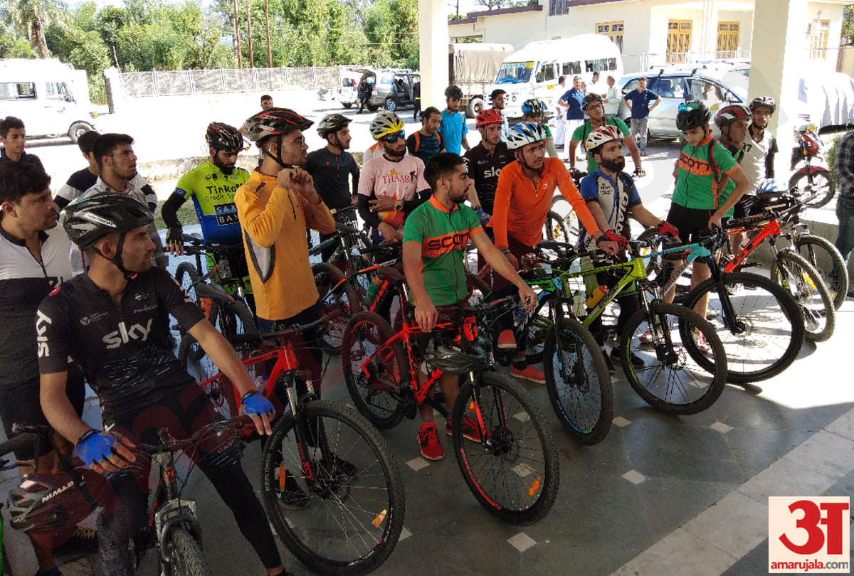 adventure tourism: mountain terrain biking flag offed by Director Tourism Jammu Kashmir