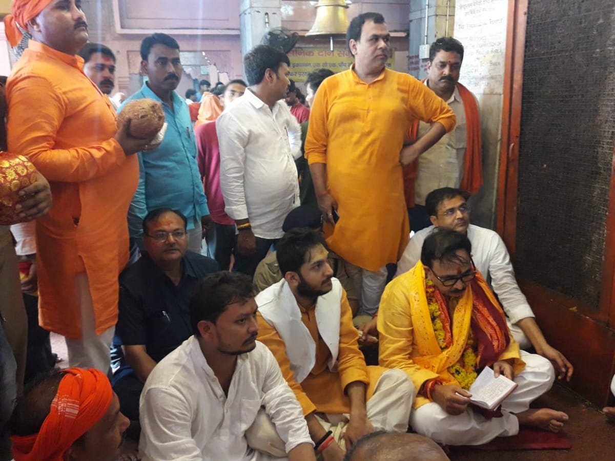 central minister Mahendranath Pandey worship in vindhavashini temple mirzapur