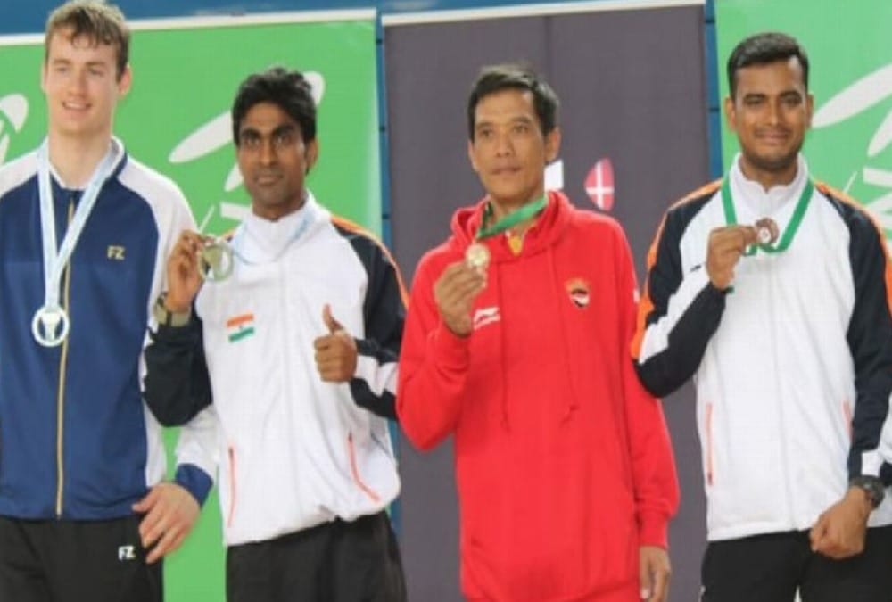 Arjuna awardee Manoj Sarkar won Gold Medal in International Para Badminton Competition