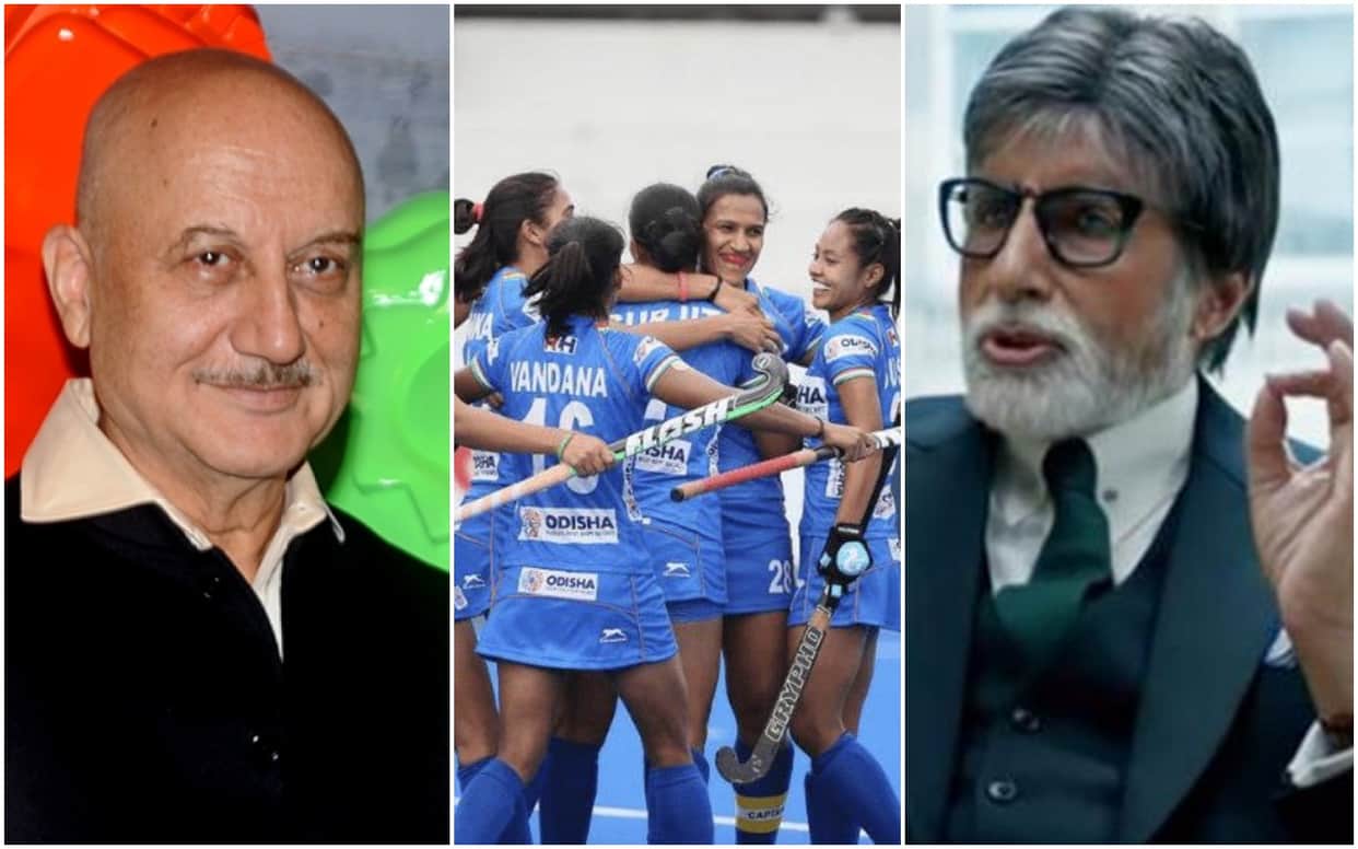 Amitabh bachchan to anupam kher lauds Indian women's hockey team for winning