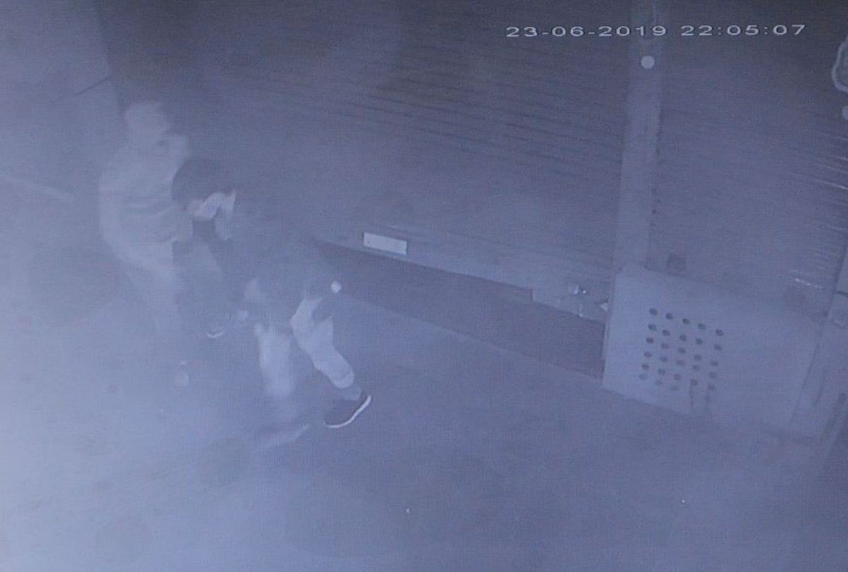 thieves stealing in two shops caught on CCTV camera