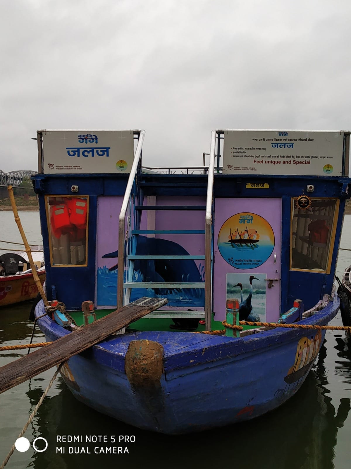 jalaj motorboat aware about aquatic organisms in ganga varanasi