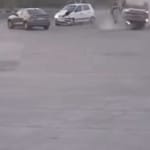 Hyundai santro and Ford endeavor accident