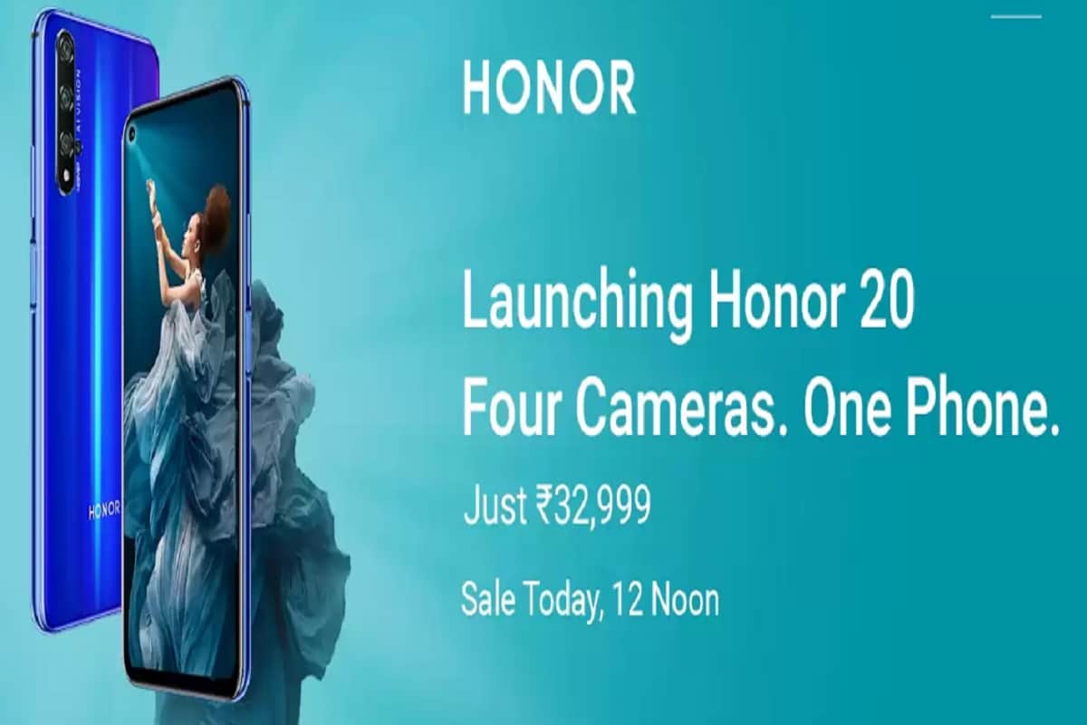 Honor 20 first sale in India today Via flipkart, Know price and specifications