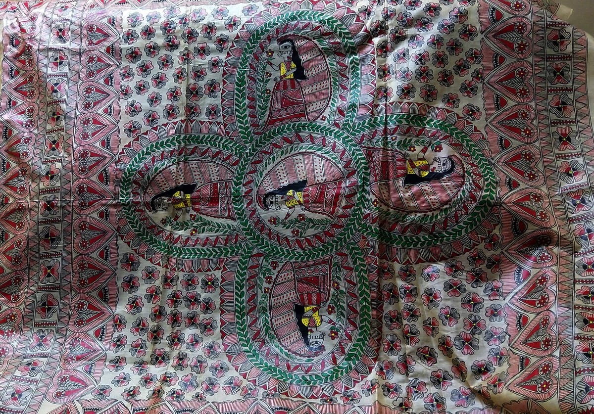 Madhubani art from mithila by bahinapa foundation in varanasi