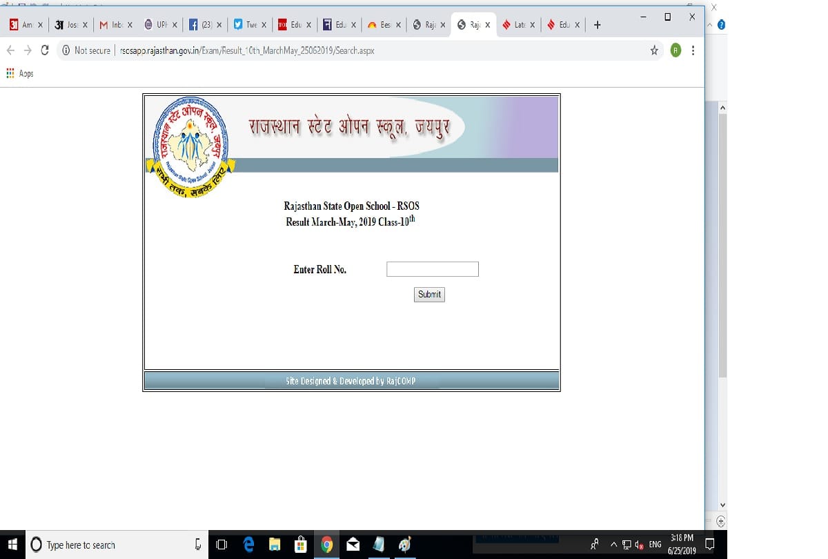 RSOS Result 2021 rajasthan state open school 10th and 12th result released,know how to check here,  sarkari result