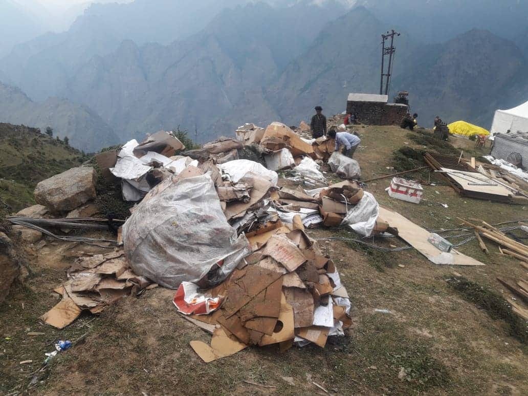 Royal wedding Auli garbage thrown in dehradun