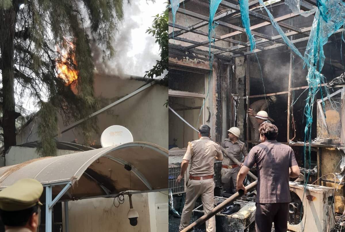 Fire brokeout in Noida Authory sector 6 Office no casualities to staffs all updates